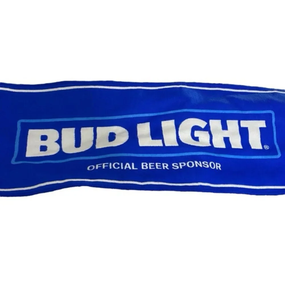 NFL x Bud Light Blue/White Knit Fringed Scarf